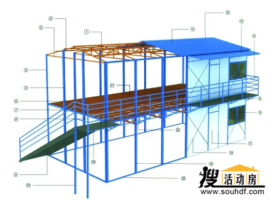 活動房骨架圖