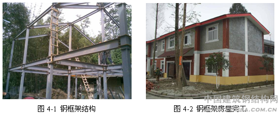 鋼結構建筑完成前后對比圖